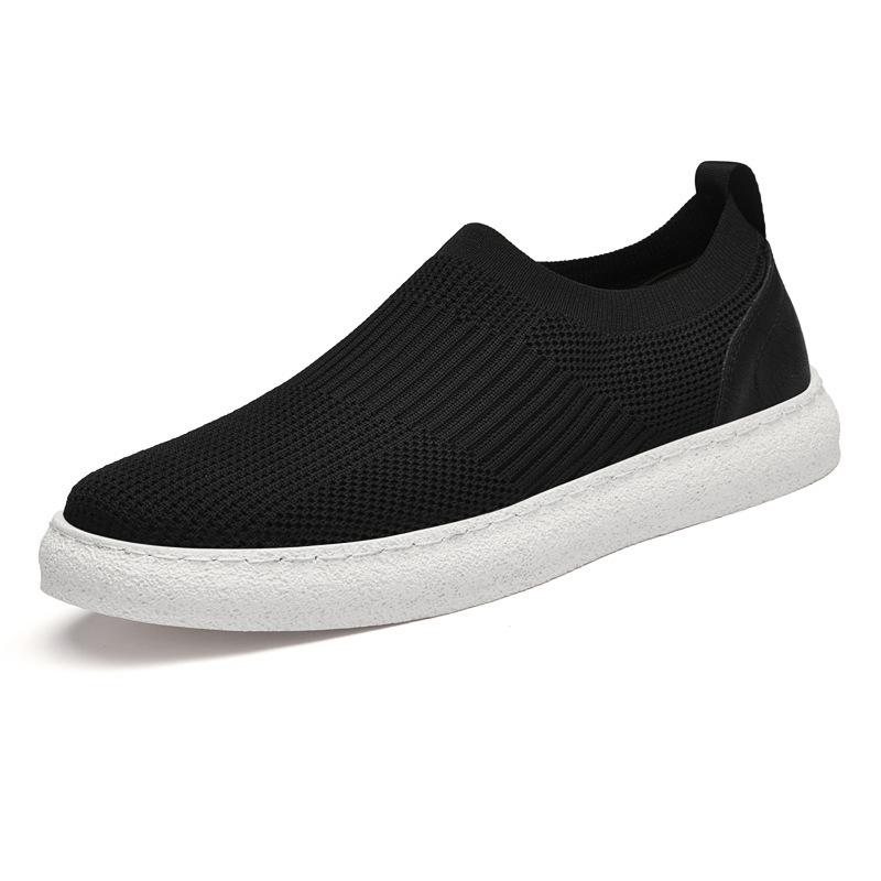 2025 popular men's shoes flying woven board shoes summer socks shoes cloth shoes men's breathable and lightweight casual shoes men