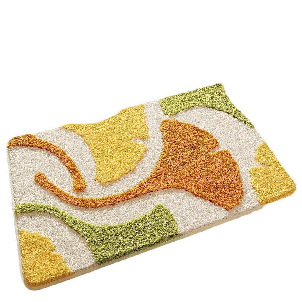 Protiskluzová koupelnová rohožka a savá rohožka ke dveřím z imitace kašmíru