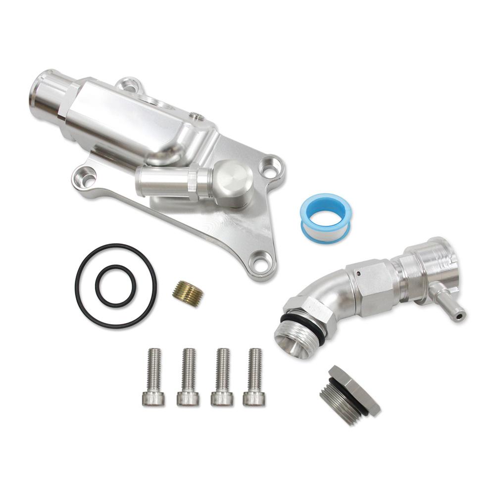 Fit For K20Z3 & K24 Head Upper Coolant Housing W Straight Elbow Filler Neck Hose