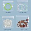 10/100pcs Clear EVA Zipper Bags Resealable Jewelry Pouches Anti Tarnish Storage for Bracelets Necklaces Beads