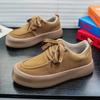 2025Nya Utomhus Casual Läder Platta Sneakers Herr Designer Mjuk Sula Andningsbara Kontorsskor Klassiska Snörskor Oxford Skor