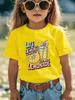 Kinder Sommer Lässiges T-Shirt Das Leben gab mir Zitronen Inspirierendes Zitronen- und Zitronenlimonadenbecher-Design Rundhals Kurzarm-T-Shirt