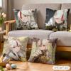Ningguang Genshin Impact Cushion Cover Silky Short Plush Invisible Zipper Dustproof Sofa Pillow Case For Home Decor