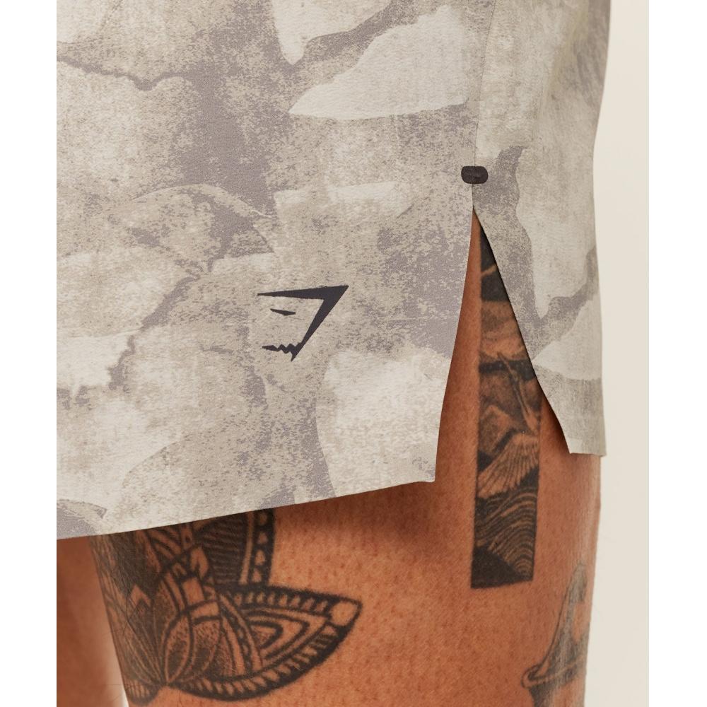 Gymshark Running Elite 5  Short Pebble Grey A2c8g Gc84