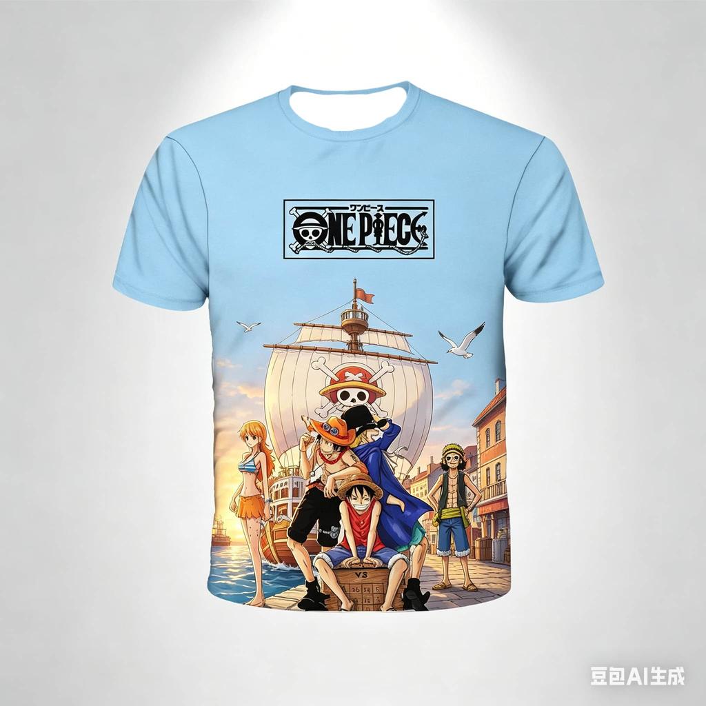 One Piece Luffy Gear 5 Manga Style 3D Printed T-Shirt Summer Casual Anime Tee Adults and Men's Sport Shirts