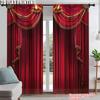 2Pcs Red Blackout Curtains For Privacy Machine Washable Perfect For Bedroom Living Room Decor Fashion Decorative Curtain