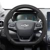 For CHERY Suede Carbon Fiber PU Leather Steering Wheel Cover Fit Tiggo 7 Pro Max 2 8 4 5 9 Qq Fx Arrizo Fulwin Omoda T11 QQ
