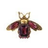 Vintage Retro Bee Rhinestone Brooch Women Crystal Insect Champagne Corsage Party Dress Jewelry