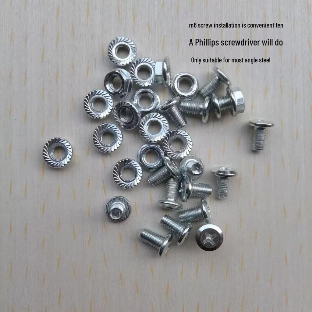 Akcesoria do półek z kątowników: Śruby, Płyty Trójkątne, Podkładki pod Nogi, Śruby M6M8, Plastikowe Ochraniacze na Nogi