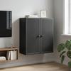 Wall Mounted Cabinet Black 59 X 31 X 60 Cm Engineered Wood