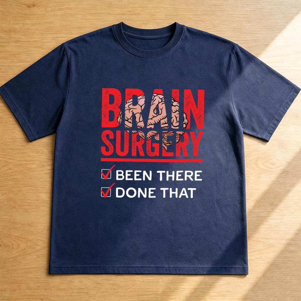 Brain Surgery Survivor Badass Unisex T Shirt Recovery Warrior Graphic Tee Casual Summer Streetwear Top Medical Healing Positive Gif