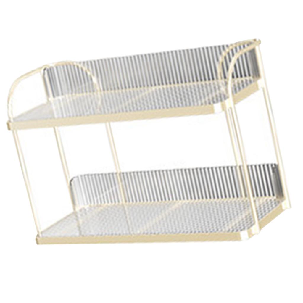 Transparent Double Layer Storage Rack Desktop Cosmetic Storage Rack Accessories Organizer for