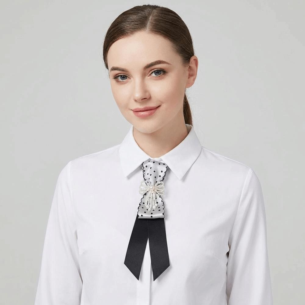Choker Bow Tie Black Shirt Tie Fashion Long Necktie  Performance