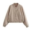 2024 Autumn/Winter Women's Casual Long-Sleeve Soft Bomber Jacket