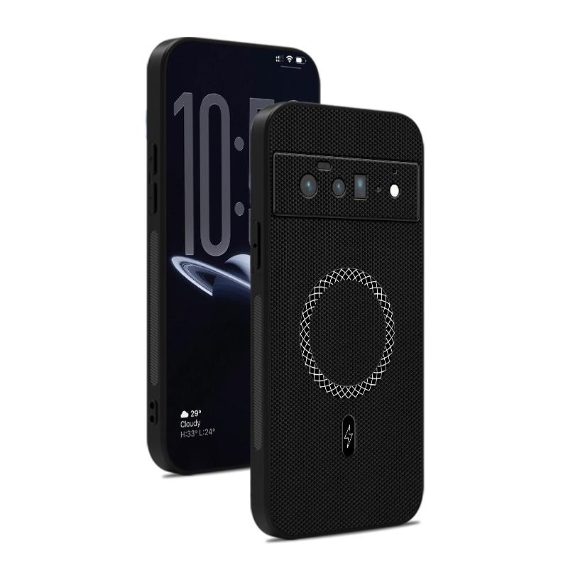 3D Lederstruktur Kabelloses Laden Stoßfest Magnetische Hülle Für Google Pixel 6 Pro Pixel6Pro 5G Handyhülle