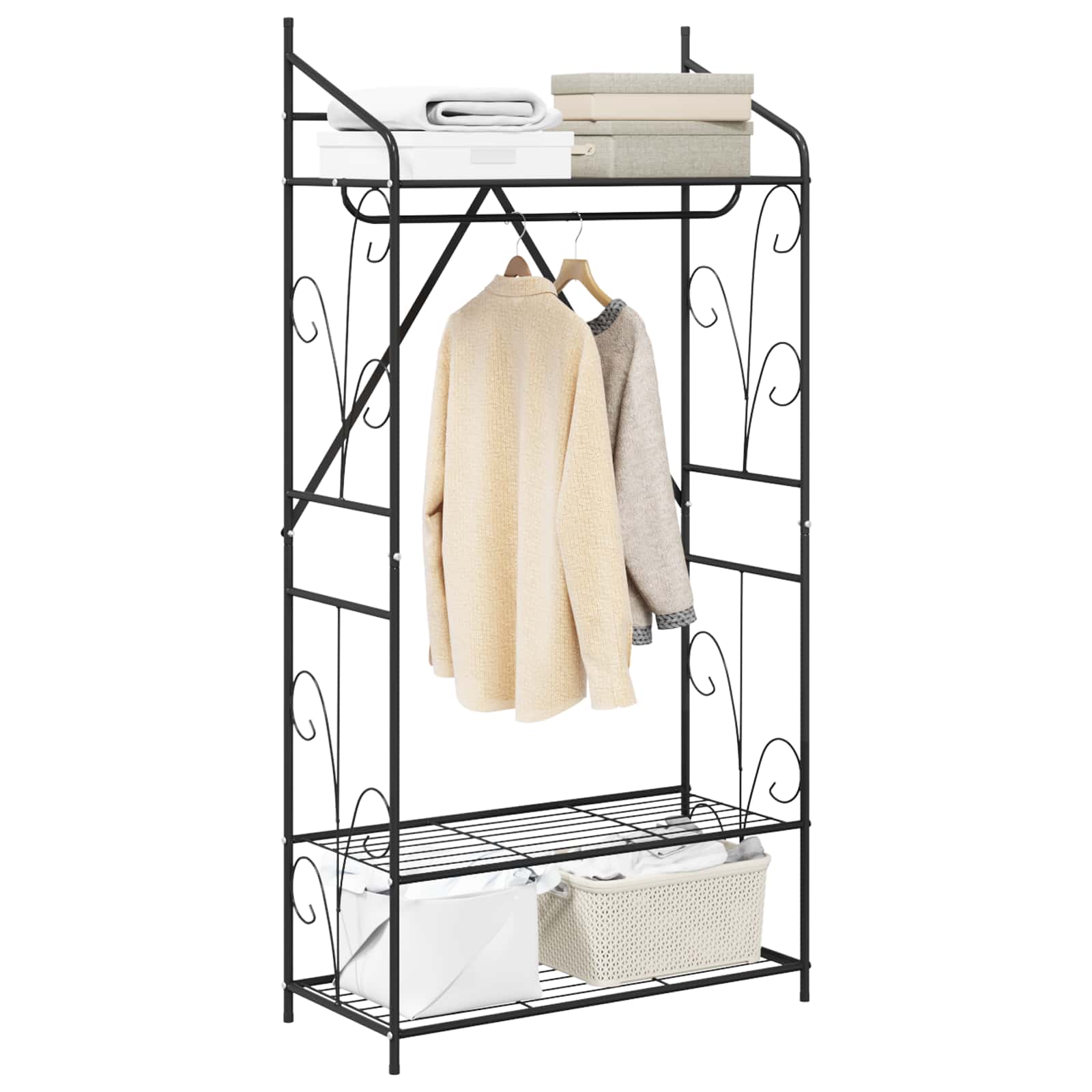 Minimalistisches offenes Kleiderschrank-Set 2 Stück 78 x 36 x 158 cm