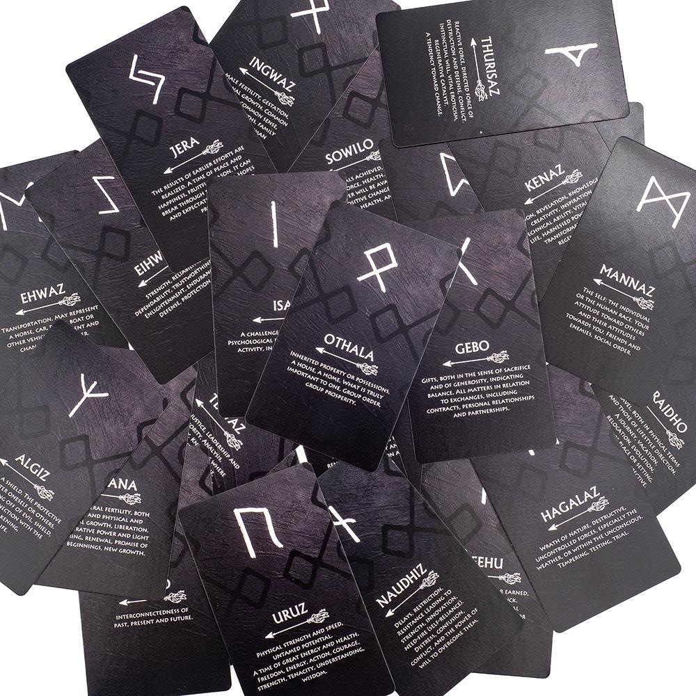 Tarocchi Rune Oracolo Mazzo 26 Carte 10*6.3cm Gioco da Tavolo per Illuminazione e Trasformazione della Vita