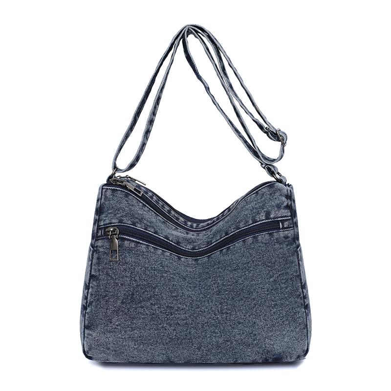 Vintage Denim Bag Multi-layer Crossbody Bag Women's Shoulder Bag