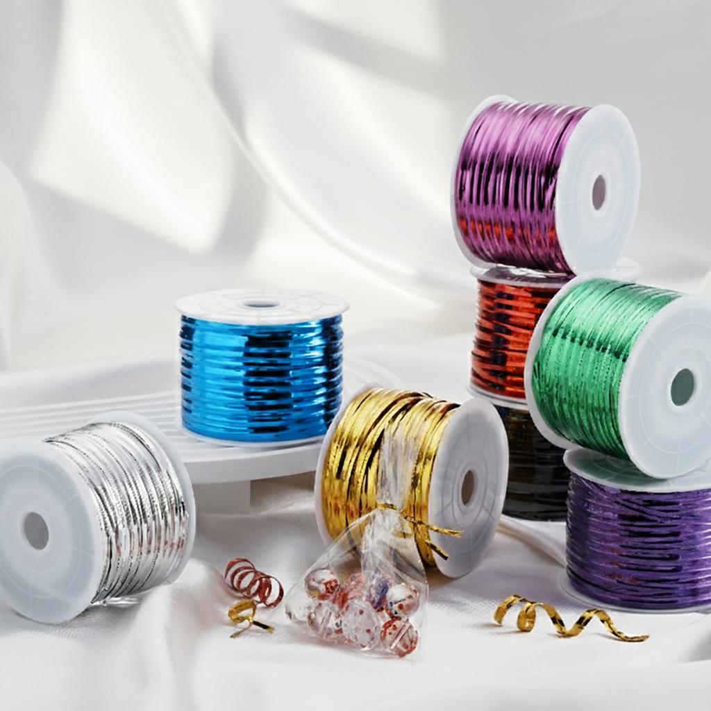 91m/roll Twist Wire Tie Multicolor Gift Packaging Wrap Ribbon Rope Food Bread Bag Sealing Twine for Home Jewelry Cord Supplies