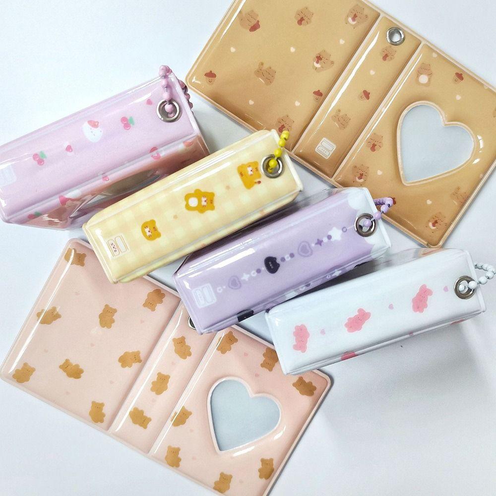 16 Pockets 2 Inch Mini Photo Album Heart Transparent Photocard Holder Storage Collect Book Name Card Album From Photo