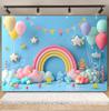 3D Balloons Rainbow Happy Birthday Photography Backdrop Colorful Girl Boy Birthday Party Baby Shower Decor Photozone Background