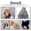 White Fang Winter Cat Ear Hat with Fluffy Cute Animal CZ381 Women's Ears, Costume, (Pink)
