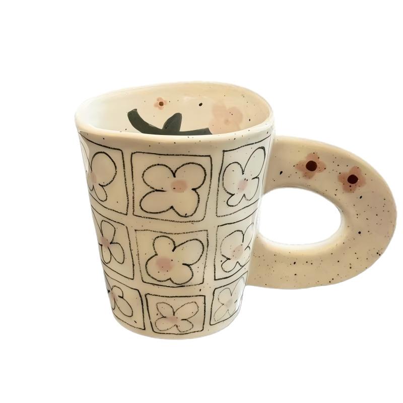 

Unique Cartoon Coffee Mug Funny Ceramic Cup with Creative Handle Home Office Use Gift for Women 201-300ml