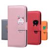 Simple Pet Pattern Phone Cover Cat Etui For Case Huawei P9 P10 P20 2018 P30 P40 Mate 20 Lite Pro Leather Wallet Capa D22G