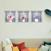 3pcs/set Wall Sticker Self-adhesive 3D Simulation Watercolor Home Decor Removble Wall Decals Potted Plant Stickers Flower Pots