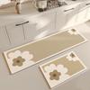 Practical Geometry Pattern Kitchen Floor Mat Extended Absorbent Kitchen Carpet Rectangular Thickened Doormat Corridor
