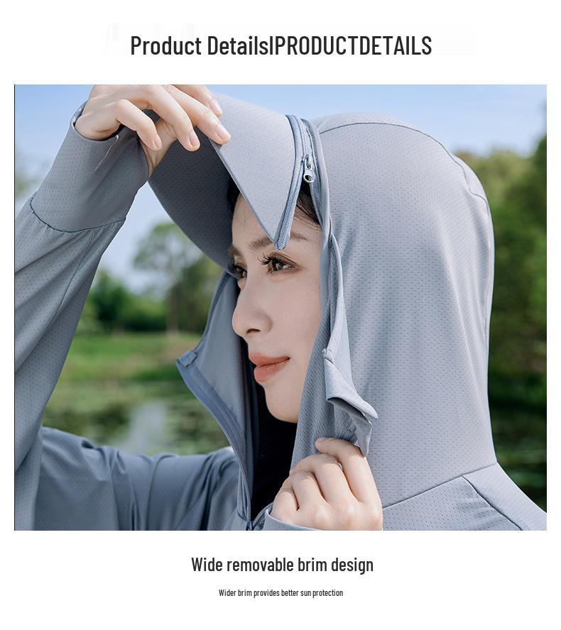 Unisex Ice Silk Summer Sun Protection Jacket – Lightweight, Breathable, Cool, and Loose for Outdoor Sports and Fishing.