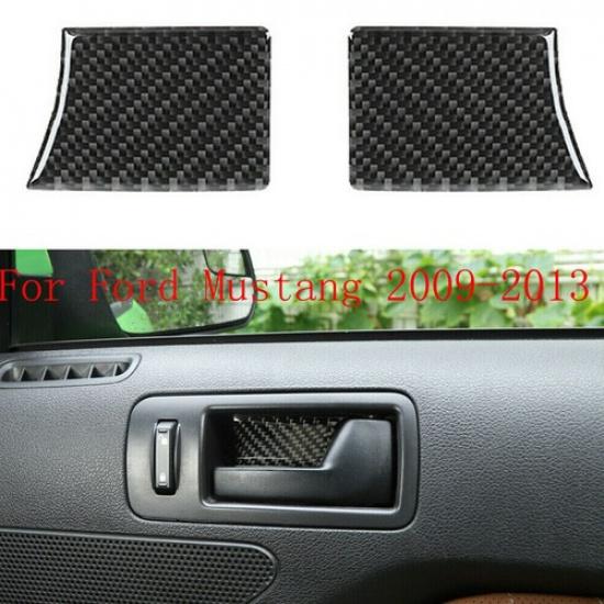 For Ford Mustang 2009-2013 ABS Carbon Fiber Interior Door Handle Bowl Cover Trim