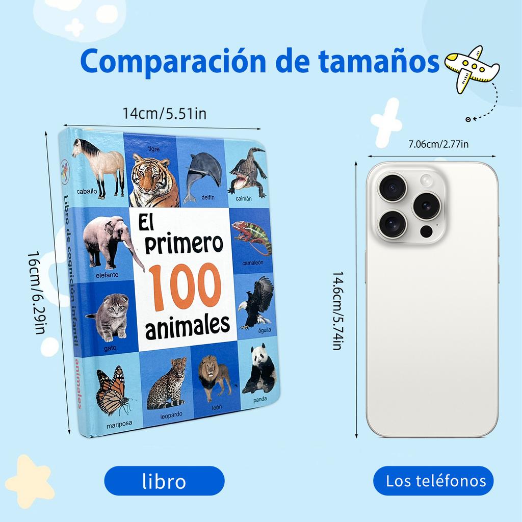 0-2 Years Spanish Children's Cognitive Encyclopedia Enhancing Cognition Children's Early Learning Books Gifts