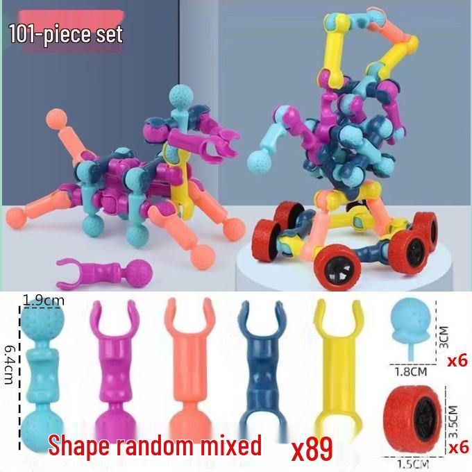 Multifunctional Children's Skeleton Joint Building Blocks: DIY Educational Plug-In Assembly Toys