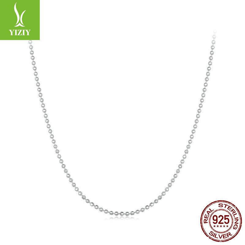 

Базовое колье из стерлингового серебра 925 пробы с цепочкой из бусин с блеском, простое и персонализированное универсальное колье-чокер с круглыми бусинами, цепочка для ключицы 925 silver