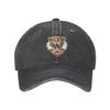 Raging Tiger Face Washed Baseball Cap Cotton Adjustable Casual Outdoor Trucker Hat