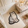 2D Flat Animal Doormat Special-shaped Room Floor Rug New Cat Carpet  Bedroom Living Room Decor