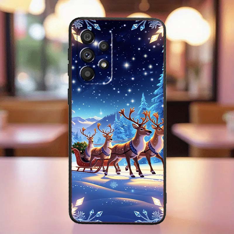 Christmas Gift Box Design Phone Case For Samsung A41 A35 A34 A33 A32 A25 A24 A23 A21s A06 A05 A04 A03 Note 10 20 Ultra 5G Black