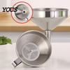 Oil Pouring Funnel Stainless Steel with Handle, Wide Mouth Handled Funnel, for Storage Smooth And Anti-Splash Kitchen Use Bottles
