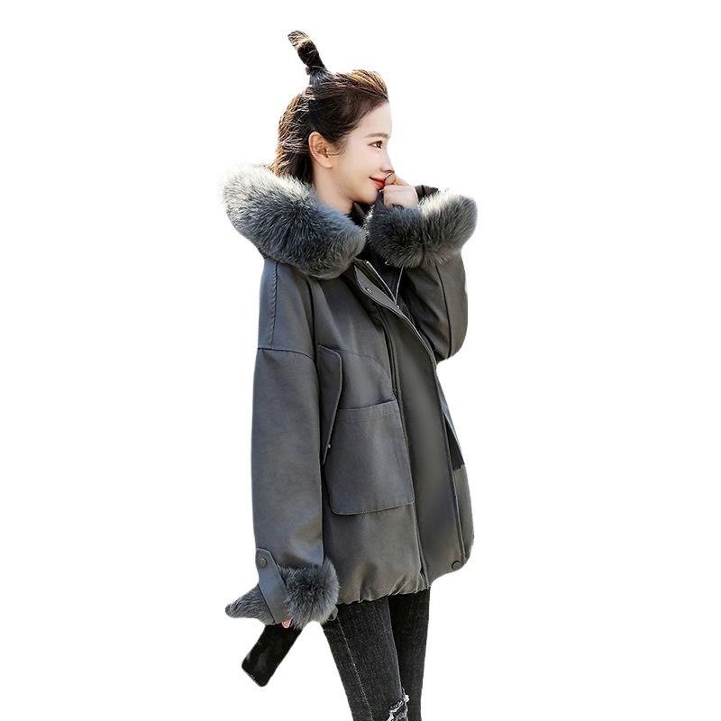 Clothes New Fashion Small Cotton Clothes Tooling Cotton Clothes Winter Fleece Thickened Jacket Women