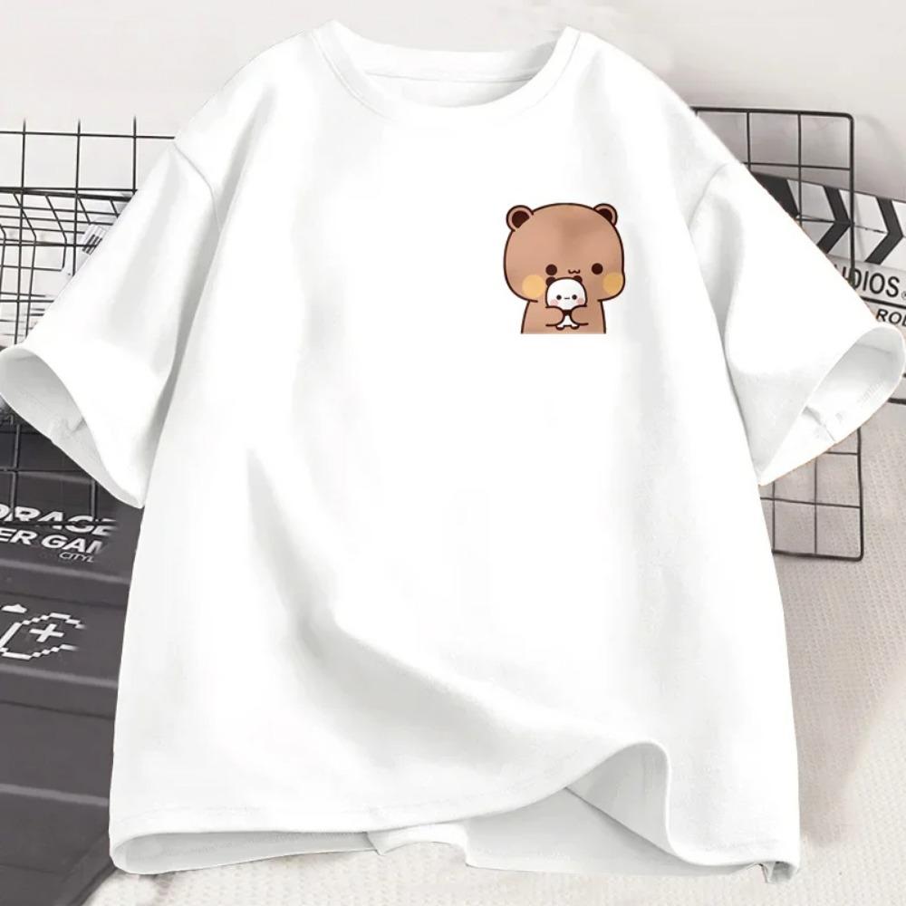 

Panda Bear Bubu Dudu Fashion Funny Couple T-shirt Women Fashion Casual Sleeve Clothing Harajuku Short Sleeve Casual M
