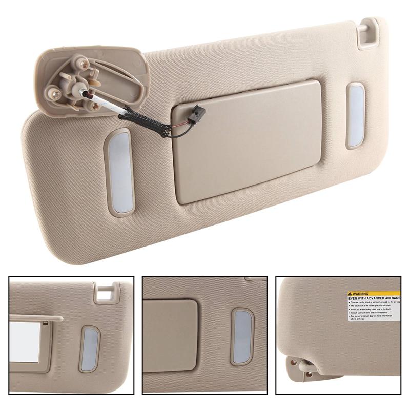 Right Car Sun Visor For Cadillac Chevy Gmc 2007-2014 Creamy-White Sun Visor 22850310 Replacement Parts Accessories