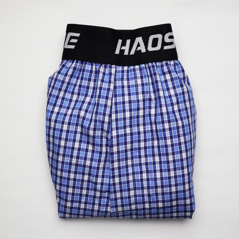 Men’s Loose Fit Plaid Cotton Boxer Briefs Pajama Pants
