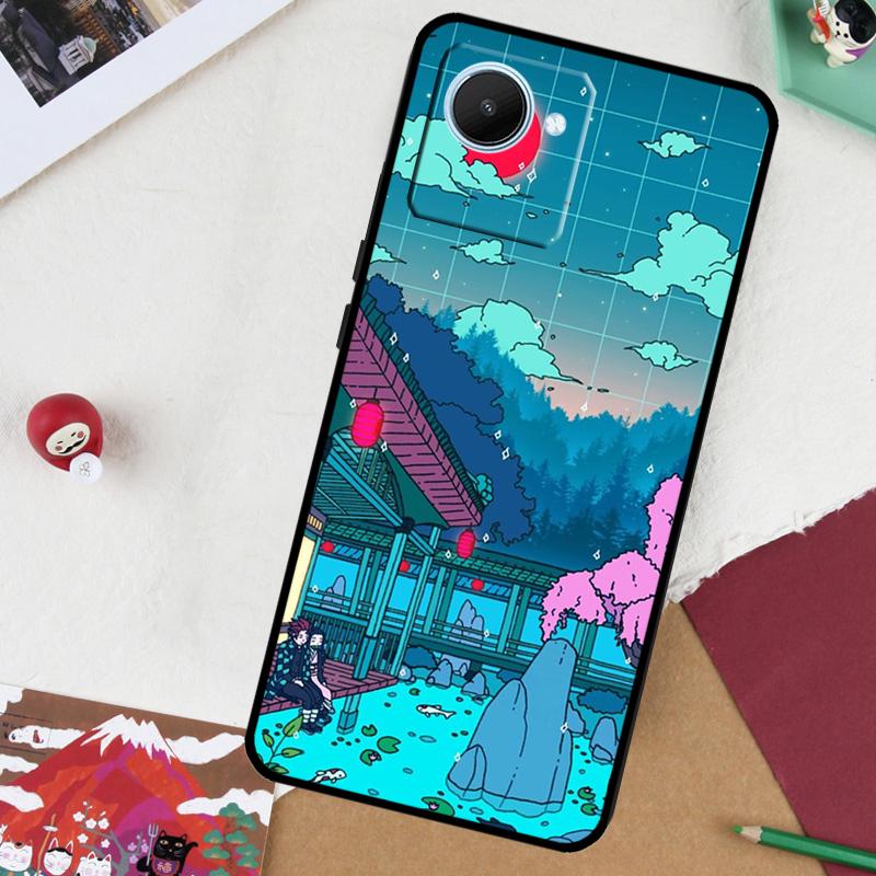 

Vaporwave Village Aesthetic For Realme 13 Pro Plus 14 12 10 11 GT 6 5 6T GT7 Pro C51 C21Y C25S C75 C67 C61 C53 C55 Case Realme C21Y C25Y