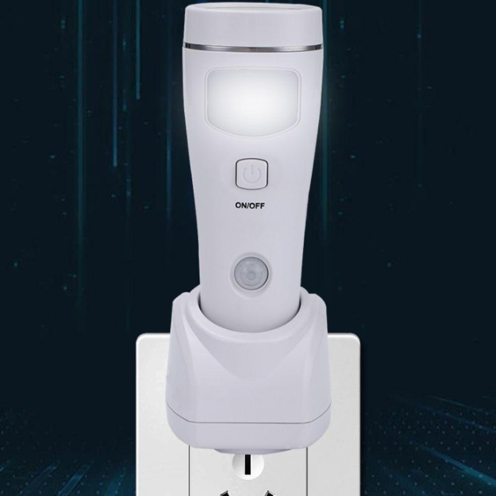 Motion Sensor LED Emergency Lights Rechargeable Power Outage Light 4-in-1 Plug-in Flashlight Night