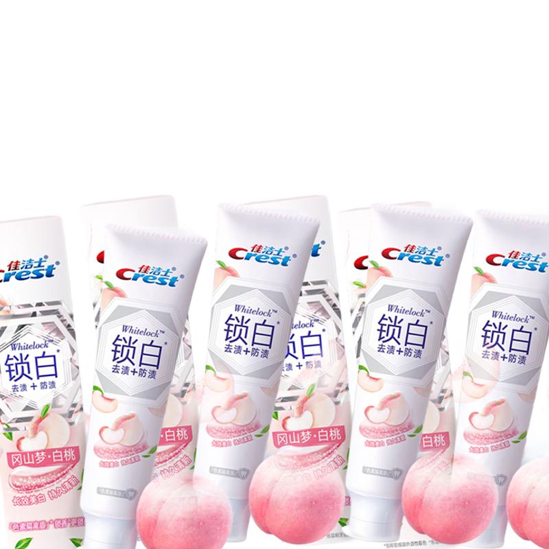 Crest Dual Color Lock White Toothpaste - Okayama Dream White Peach (4x90g)