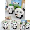 Adorable Bubble Blowing Panda Plush Toy Cute Stress Relief Stuffed Animal Keychain