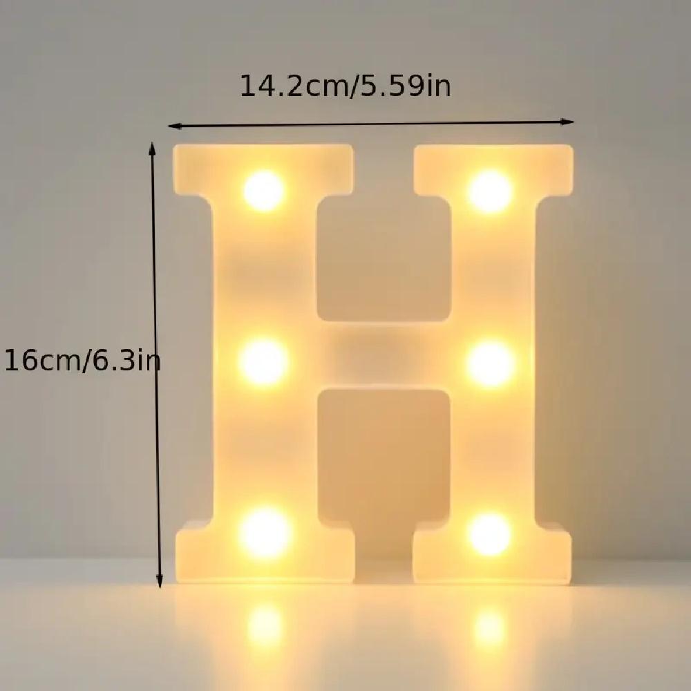 1PC LED Alphabet&Number Lights For Home,Wedding,Proposal,Birthday,Party,Photo Prop, Battery Powered White Decorative Night Light