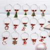 Christmas Glass Cup Identifier Santa Claus Hat Wine Glass Decor Ornaments Christmas Decorations Navidad Noel New Year 2026