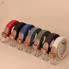 Canvas Woven Leather Belt Punch-Free Women's Jeans All-Match Trousers with an Elasticated Waist Belt Trend